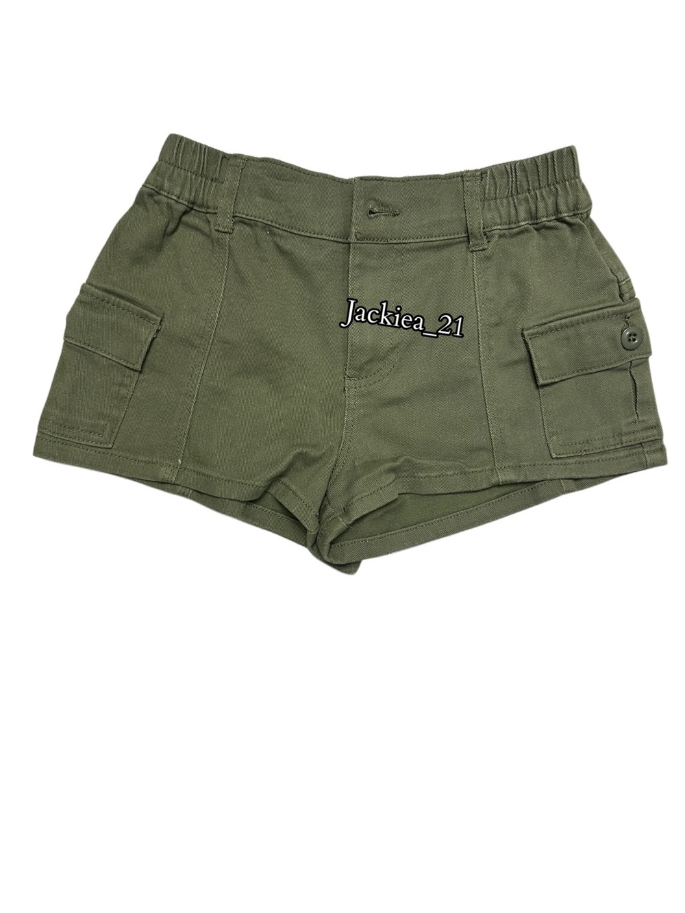 XS Olive Green Women's Cargo Shorts
